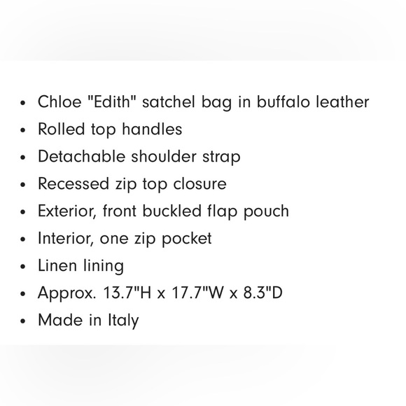 Chloe Edith Large Satchel Bag NWT - Picture 11 of 11